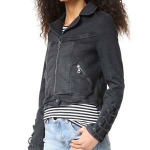 Free People charcoal denim jacket